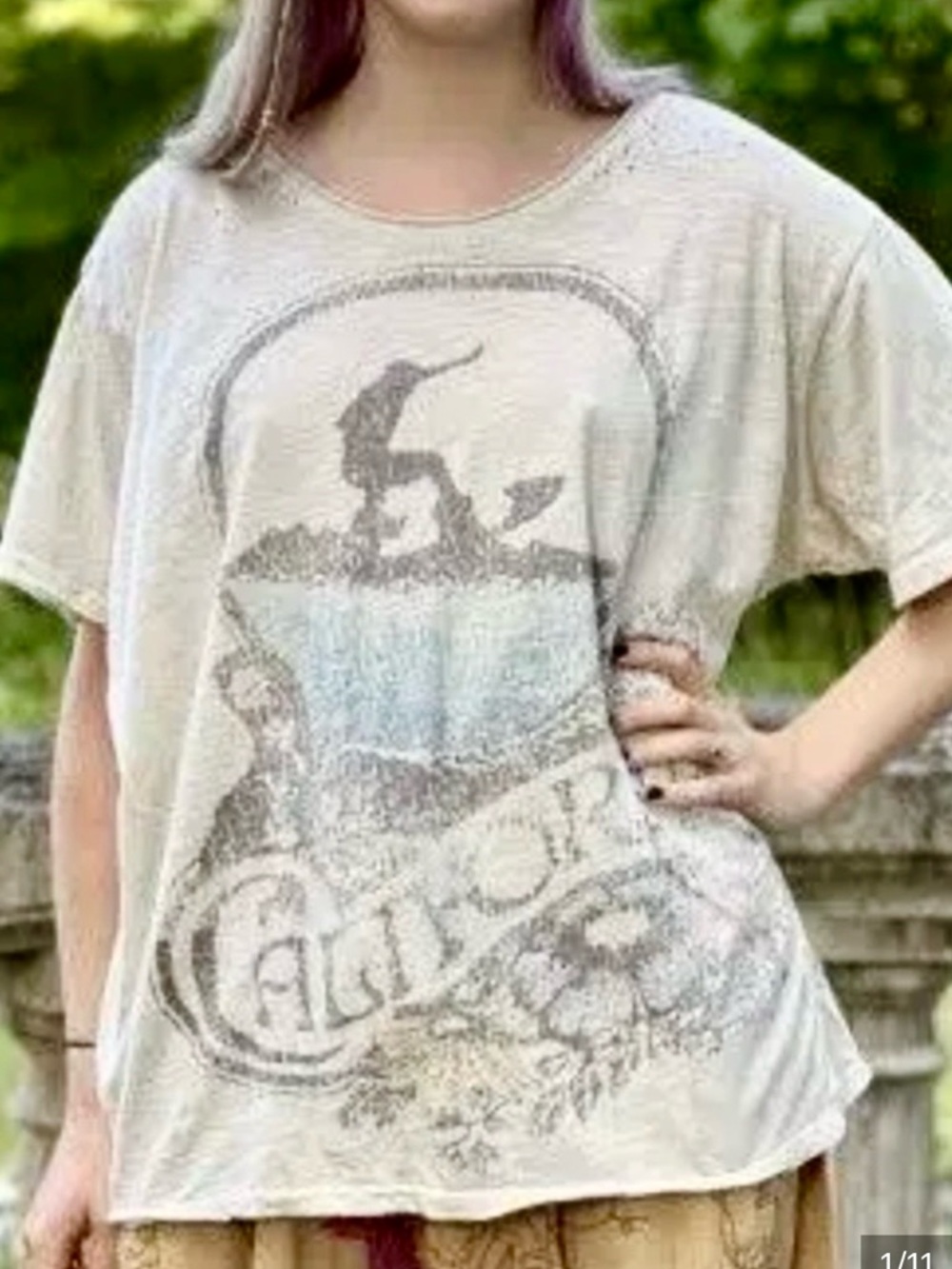 NWT🏄‍♀️🌊🌞Magnolia Pearl 💯 Cotton Surf’s up tee in Moonlight (One size fits most)